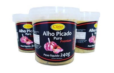 alho picado círio alimentos